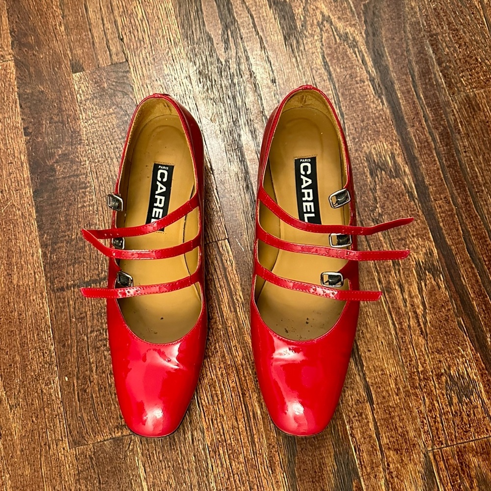 Carel Paris red mary jane heels - size 40.5 (women’s 9.5)